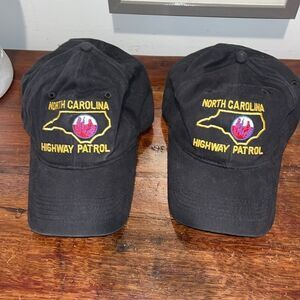 2-Black North Carolina NC State Highway Patrol Driving Baseball Golf Cap Hats